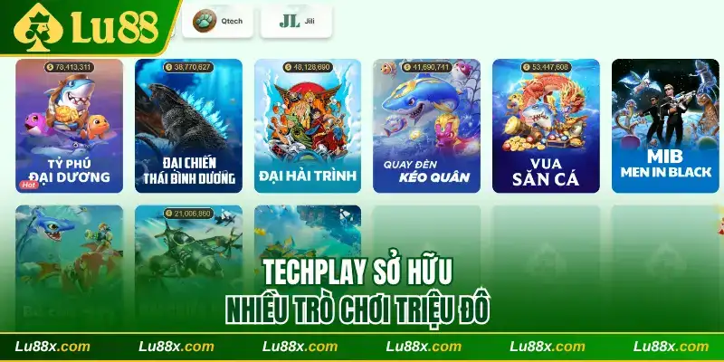 Techplay sở hữu nhiều trò chơi triệu đô